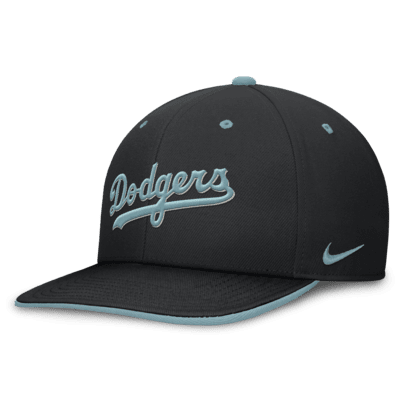 Los Angeles Dodgers Pro Tech Script Men s Nike Dri FIT MLB Adjustable Hat. Nike